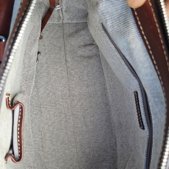 Dooney & Bourke Blue and Brown Shoulder Bag - Picture 10 of 11